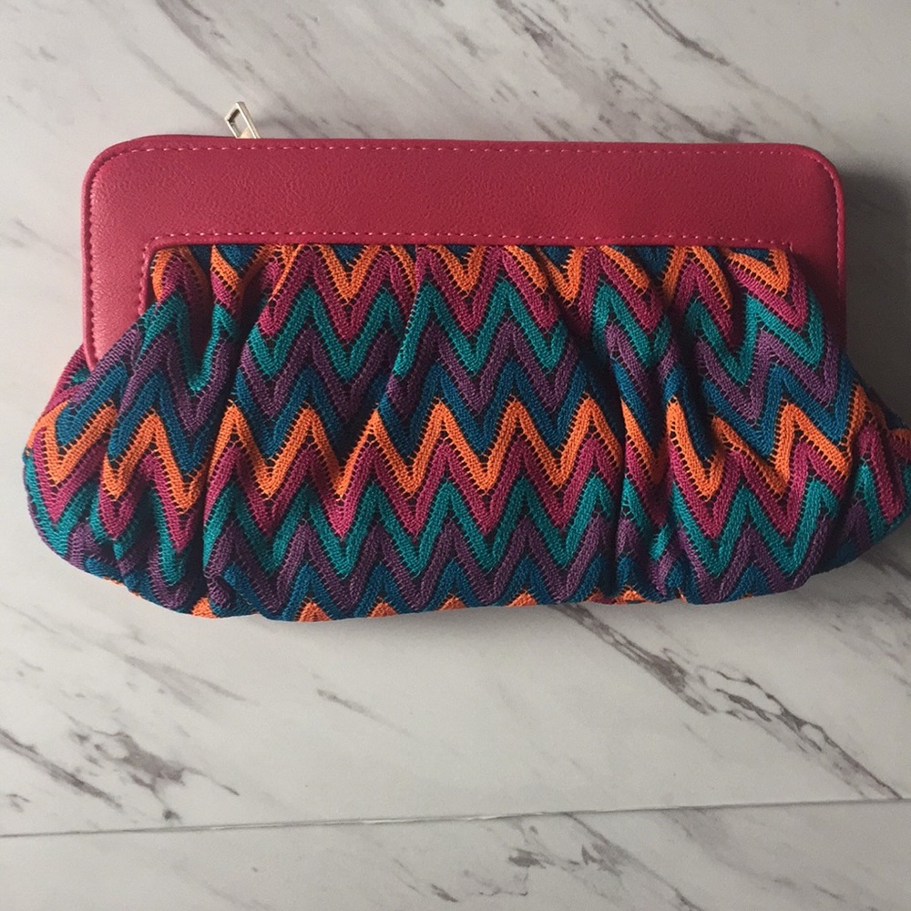 Cute Multicolor Fabric Clutch